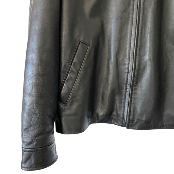 Gap Leather Bomber Jacket size M - Picture 4 of 9